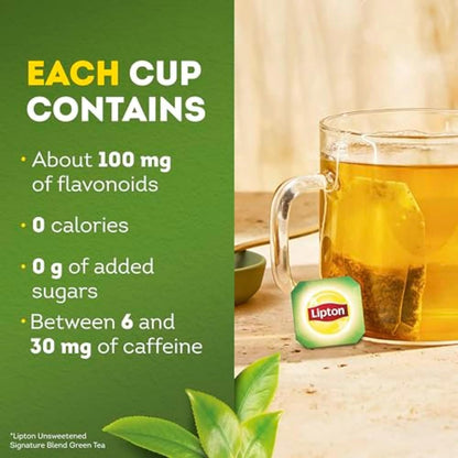 Lipton Signature Blend Green Tea Bags – Patio and Backyard Iced Tea Refreshment, Pitcher-Friendly