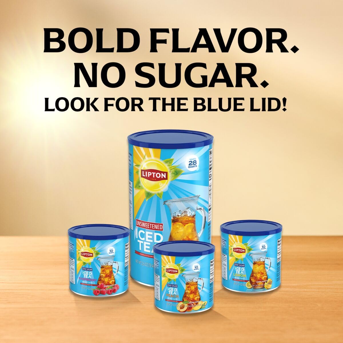 Lipton Zero Sugar Peach Iced Tea Mix – Quick Office Beverage for Break Room and Home Desk