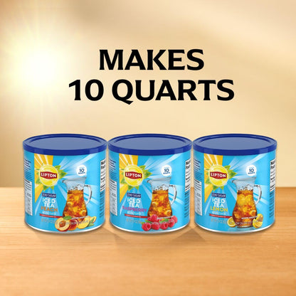 Lipton Zero Sugar Peach Iced Tea Mix – Quick Office Beverage for Break Room and Home Desk