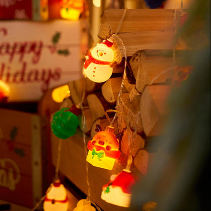 LOLStar Christmas String Lights – Cute Stocking Stuffer Gift for Kids and Coworkers, 9.8FT Battery Powered Window Lights with Timer