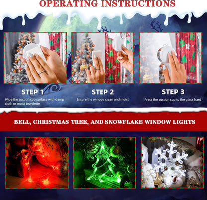 LOLStar Christmas Window Lights – 3-Pack Holiday Gift for Neighbors, Hosts, and Coworkers