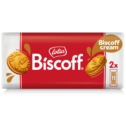 Lotus Biscoff Sandwich Cookies Vanilla – Family Pantry Staple for Playdates, Two Sealed Pouches for Freshness