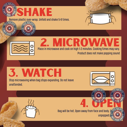 Lowrey's Bacon Curls Microwave Pork Rinds (Chickarrones), Original – Portable Keto Snack for Camping, Road Trips, and Tailgates