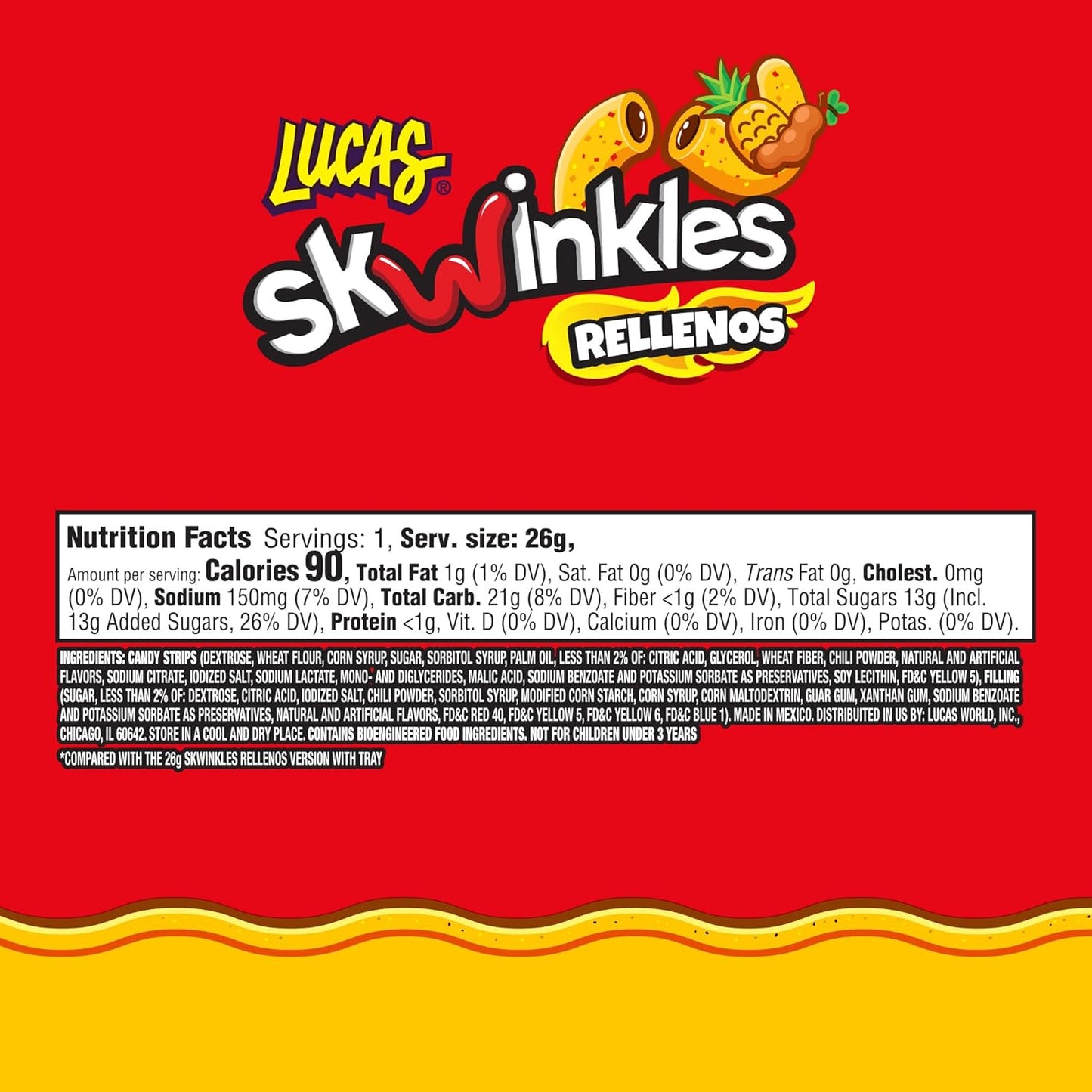 Lucas Skwinkles Sweet & Sour Strips – Addictive Mexican Candy Gift Set for Valentine's Day and Holiday Care Packages
