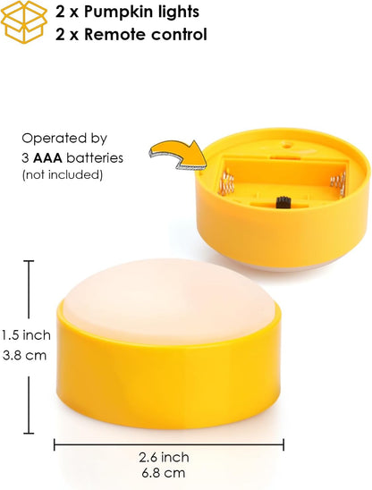 Luditek Flameless Pumpkin Lights – Safe LED Alternative to Candles with Auto Timer