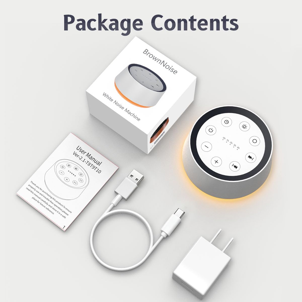 LullNest Desk Sound Machine for Students and Professionals – Memory Function and 5 Timer Settings for Productivity Sessions