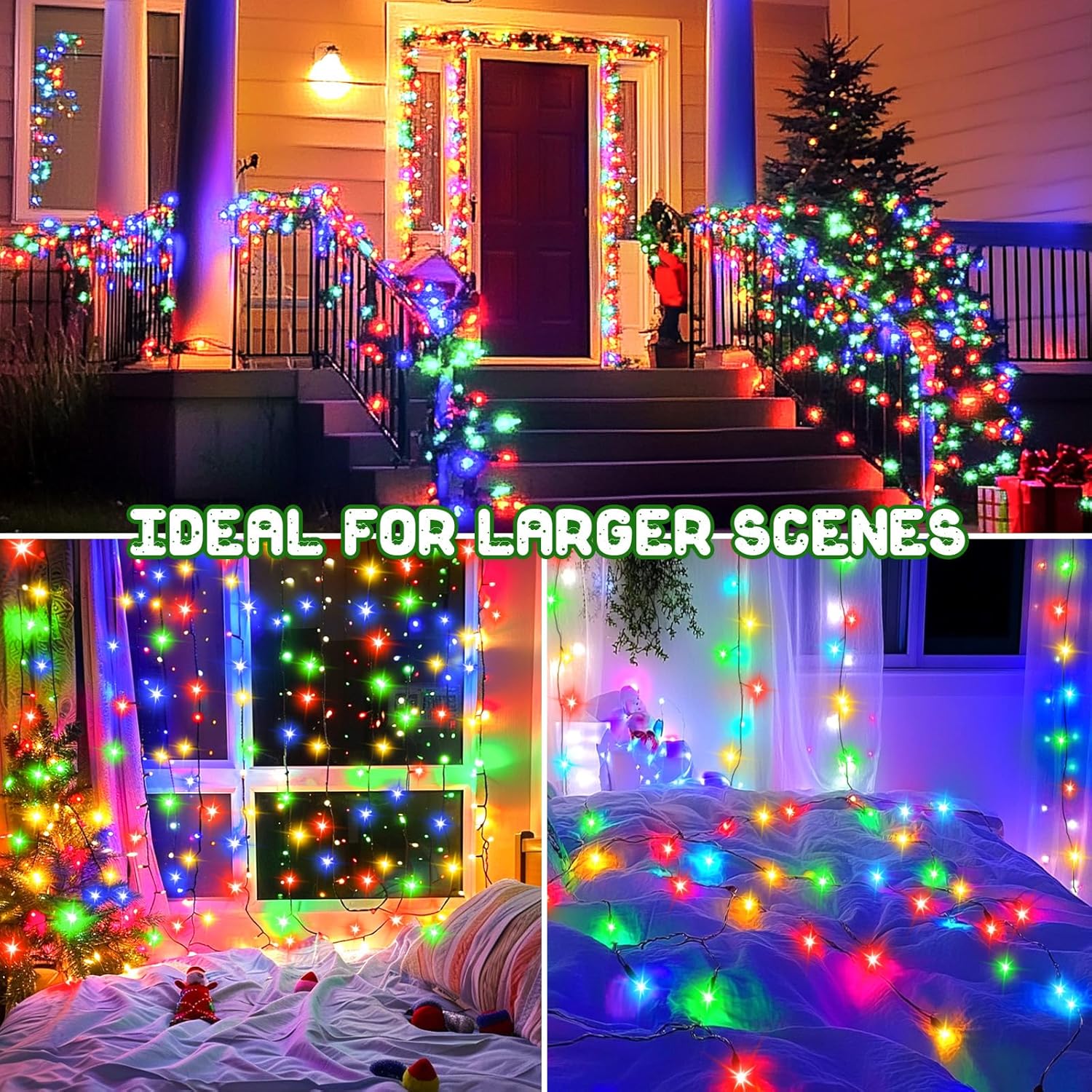 Lumabelle Glow String Lights – Cozy Bedroom Decor Accent with 8 Modes and Timer, 2-Pack Multicolor