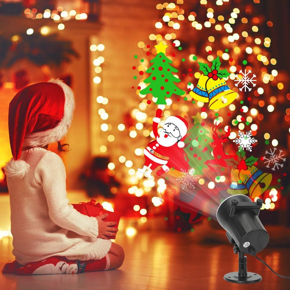 Lumaflair AuraGlow Holiday Projector – Living Room Ambient Decor Light with 16 Slides for Cozy Year-Round Atmosphere