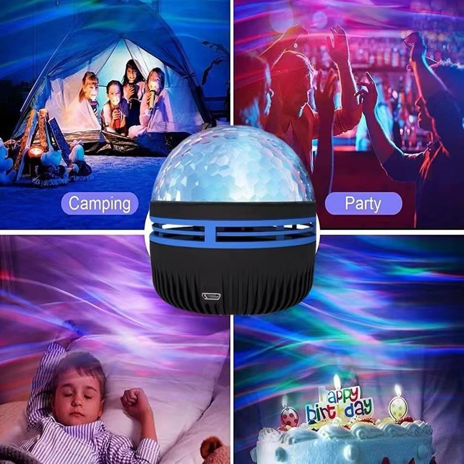 LUMENA Aurora Galaxy Projector – Romantic Birthday Gift for Her with Remote, Ocean Wave and Northern Lights for Bedroom Ambiance