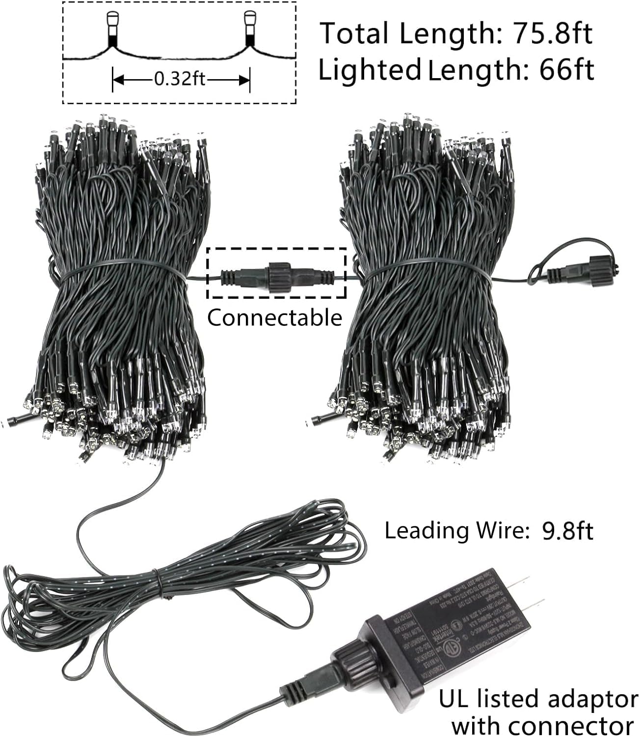 Lumify 66ft Warm White Fairy String Lights – Bedroom Ambient Decor with 8 Modes and Dimmable App Control