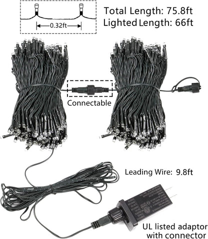 Lumify 66ft Warm White Fairy String Lights – Bedroom Ambient Decor with 8 Modes and Dimmable App Control