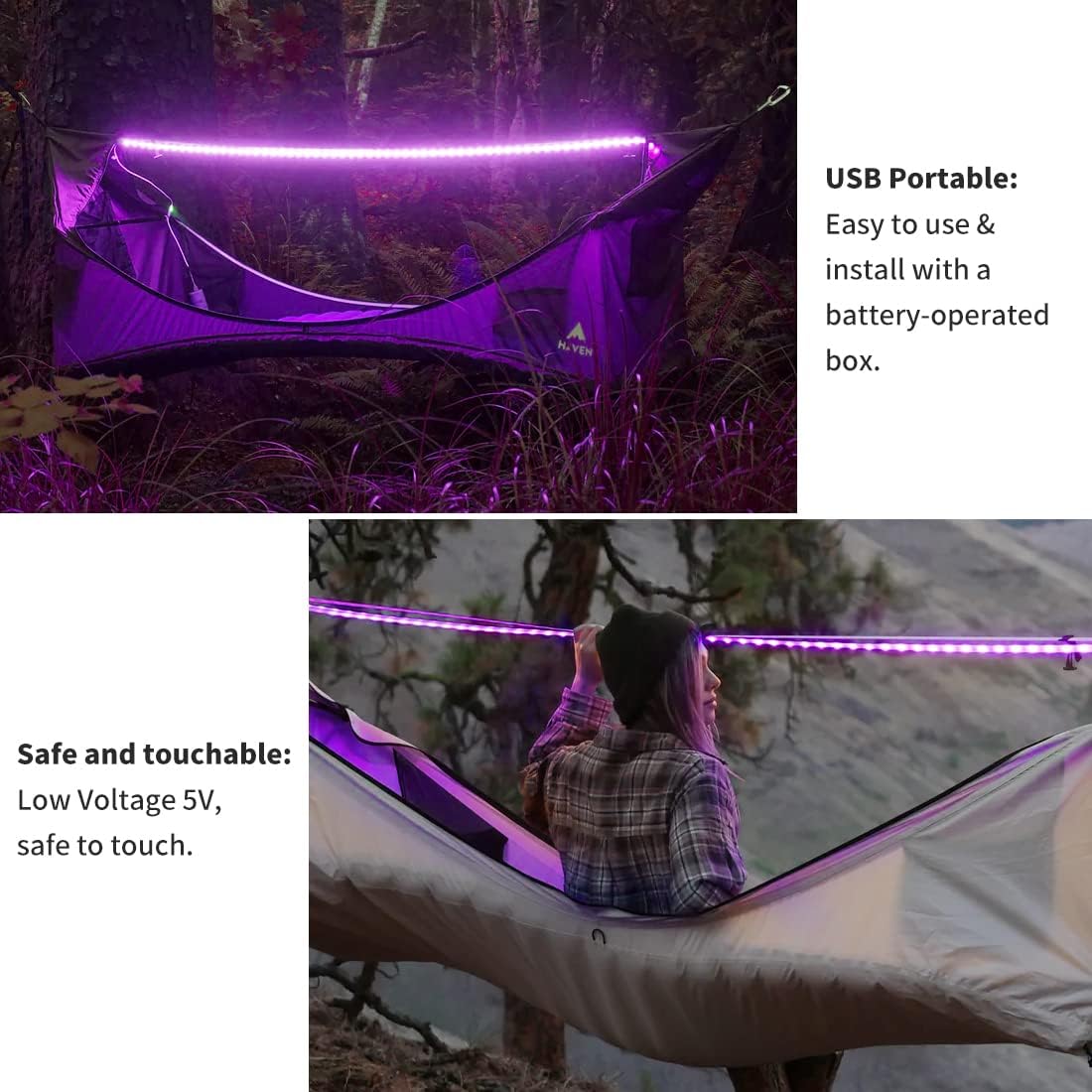 Lumify Home Black Light Strip for Bedroom Accent Wall, 16.4ft Flexible UV LED Bar for Ambient Glow