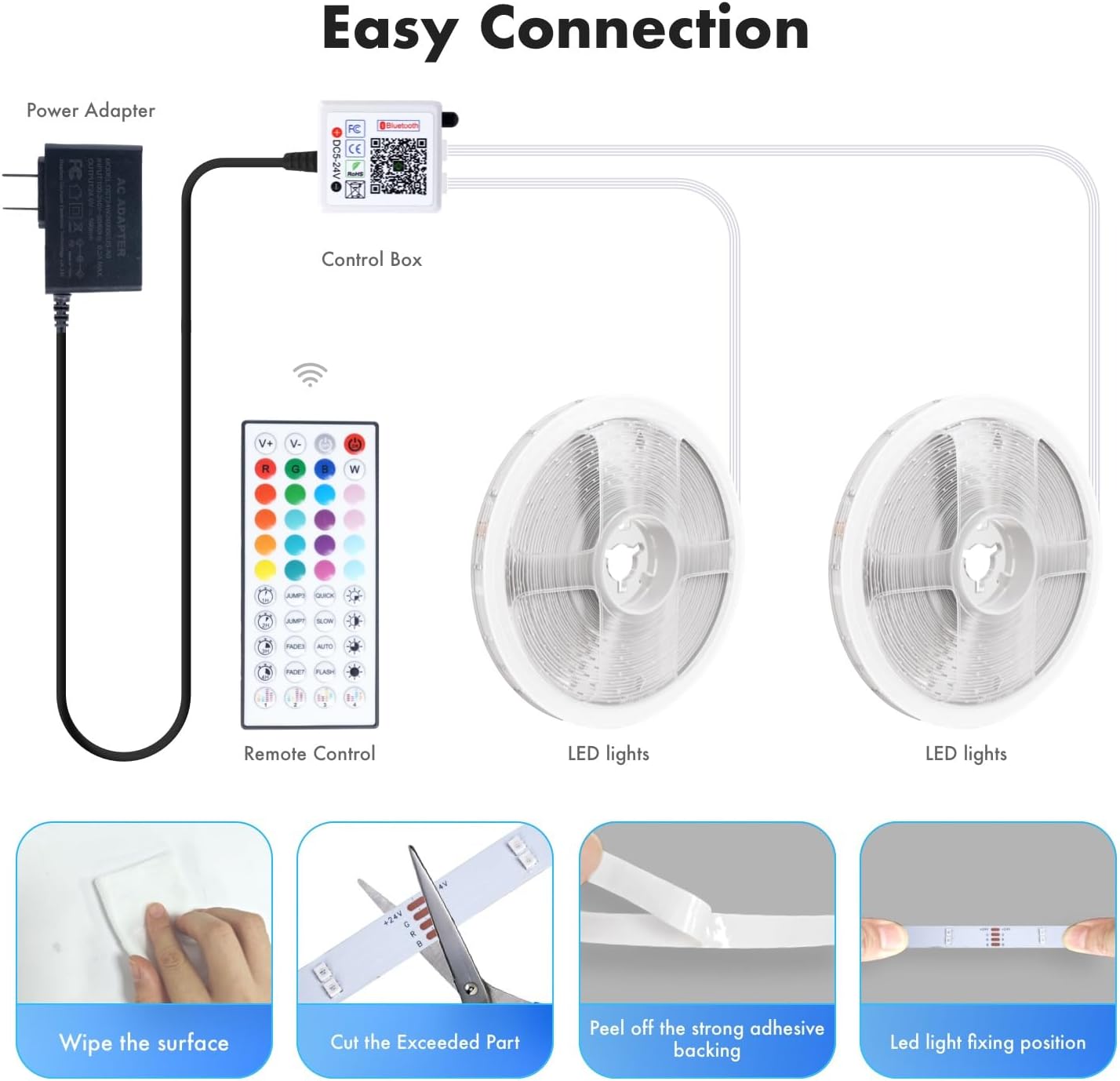 Lumify LED Strip Lights – Child-Safe Nursery and Playroom Ambient Lighting, Cool-Running 24V RGB Strip with Auto Timer
