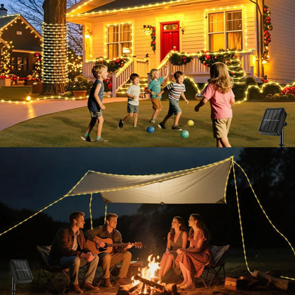 Lumify Solar Rope Light 39FT 100LEDs Waterproof IP65 Outdoor String Light for Patio Camping and Backyard Parties