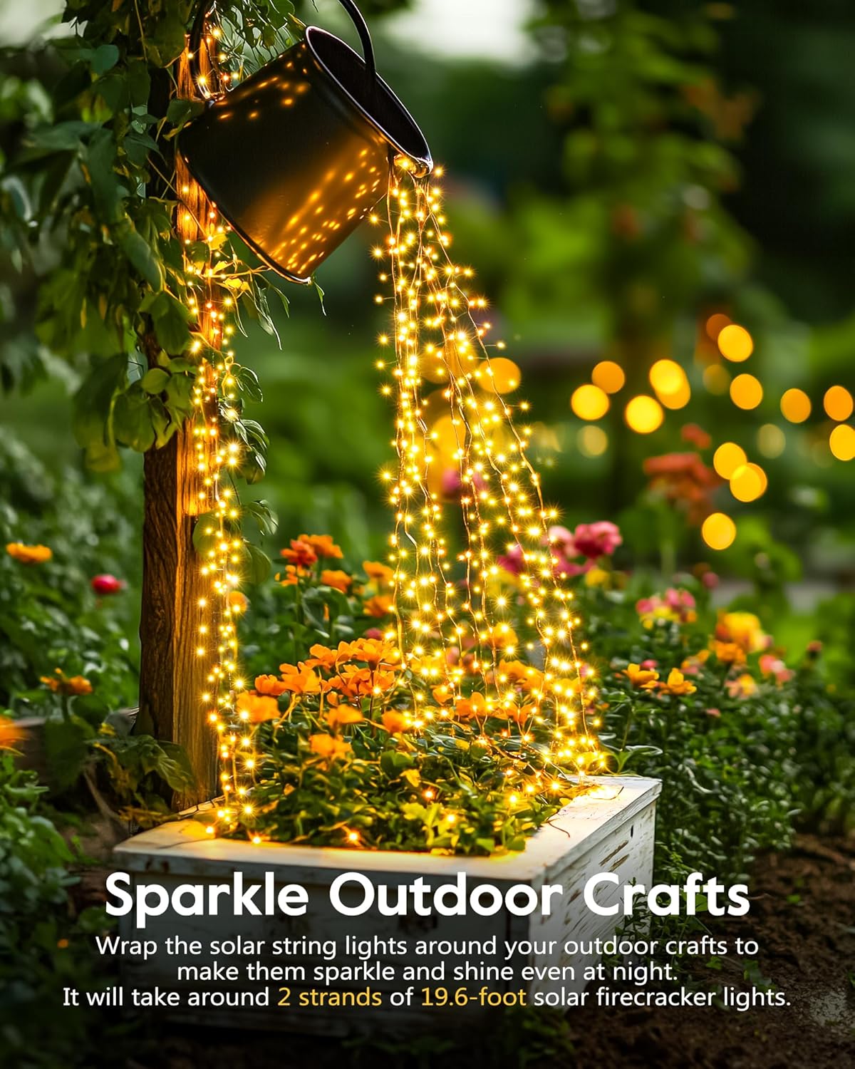 Lumify Solar String Lights – Patio and Garden LED Fairy Lights, 8 Modes Waterproof