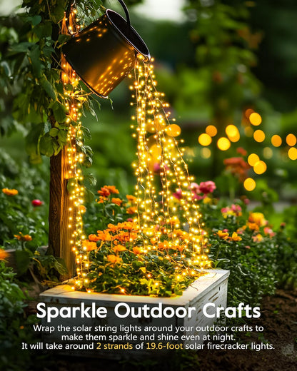 Lumify Solar String Lights – Patio and Garden LED Fairy Lights, 8 Modes Waterproof