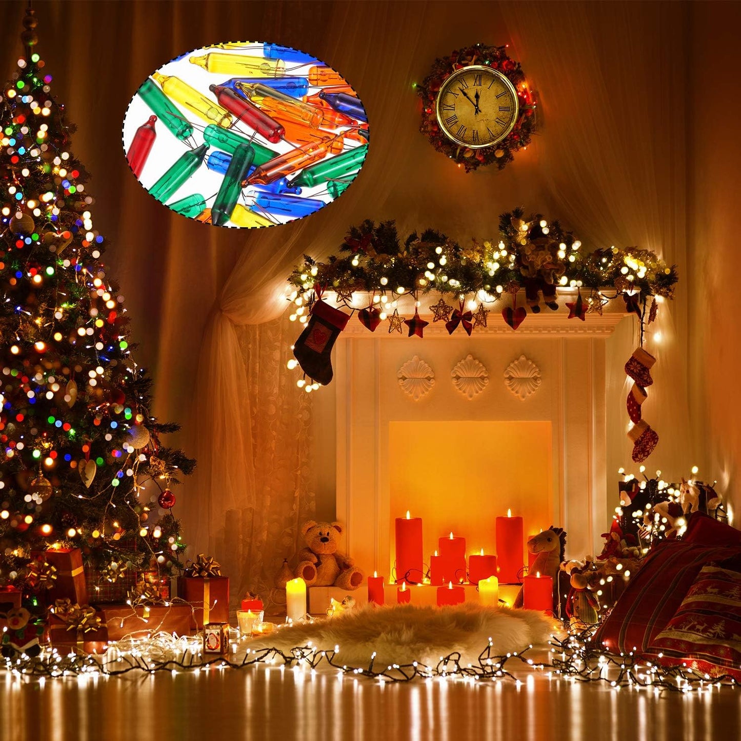 Lumifye Glow String Light Replacement Bulbs – 2.5V Mini Incandescent Bulbs for Cozy Living Room Christmas Tree Decor and Warm White Ambient Lighting