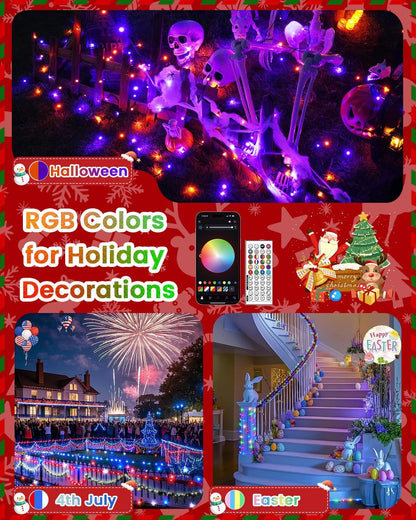 LumifyHome Glow String Lights – Versatile Birthday Gift for Mom, 82ft App-Controlled RGB Color Changing Fairy Lights