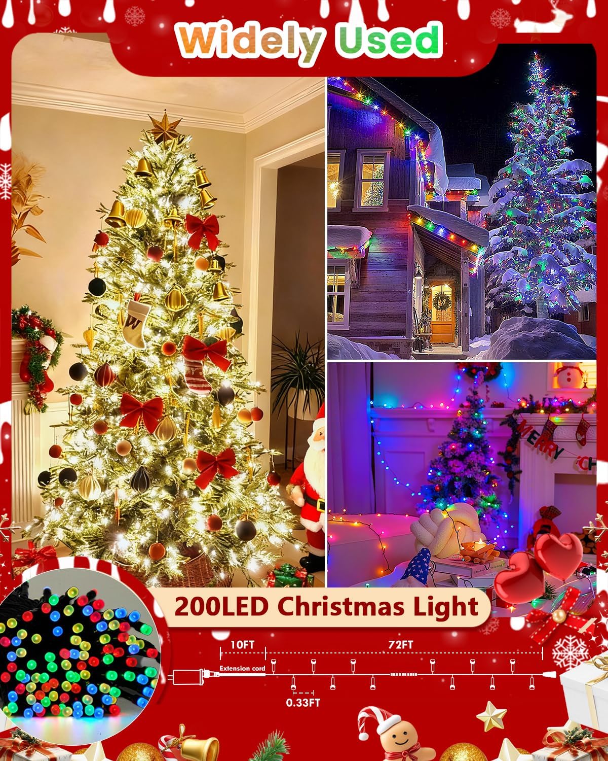 LumifyHome Glow String Lights – Versatile Birthday Gift for Mom, 82ft App-Controlled RGB Color Changing Fairy Lights