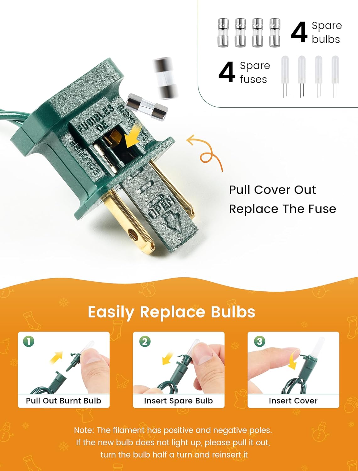LumifyHome Waterproof String Lights – Patio & Fence Decor for Outdoor Dining, 16.4 ft Green Wire