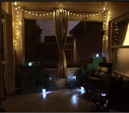 LumifyPro Battery Operated Outdoor String Lights 25ft with 20 Hanging LED Bulbs, IP65 Waterproof Patio Lights for Balcony Backyard Camping