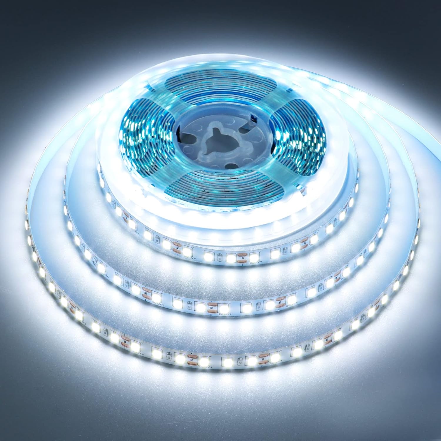 Lumiglow 600 LED Strip Light – Bedroom Ambient Accent for Cozy Home Decor, Cuttable 16.4ft Cool White Tape