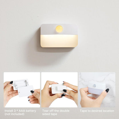 LumiGuard Motion Stair Light – Flameless Night Light for Elderly Fall Prevention, Wireless Indoor Safety Lamp