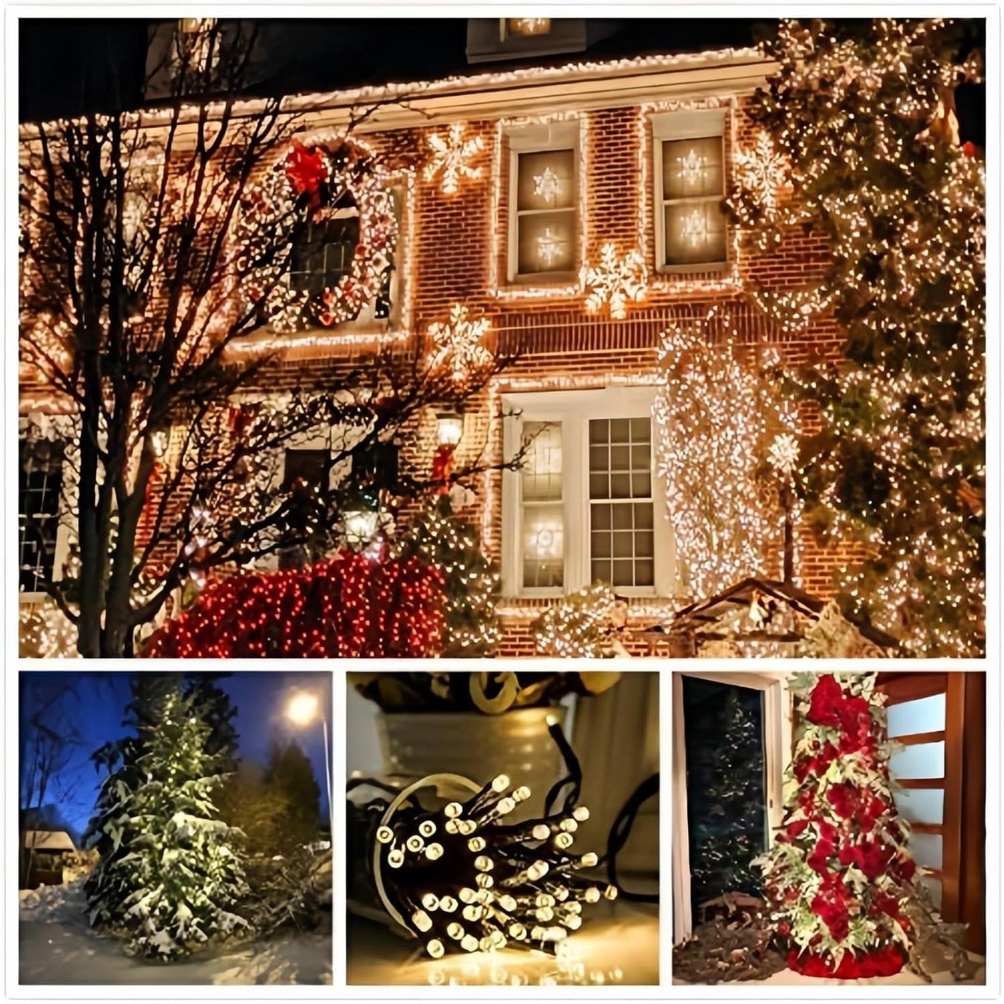 Lumimuse Solar String Lights – 200 LED Warm White Indoor and Outdoor Decor for Living Room, Bedroom and Cozy Reading Nook Ambiance