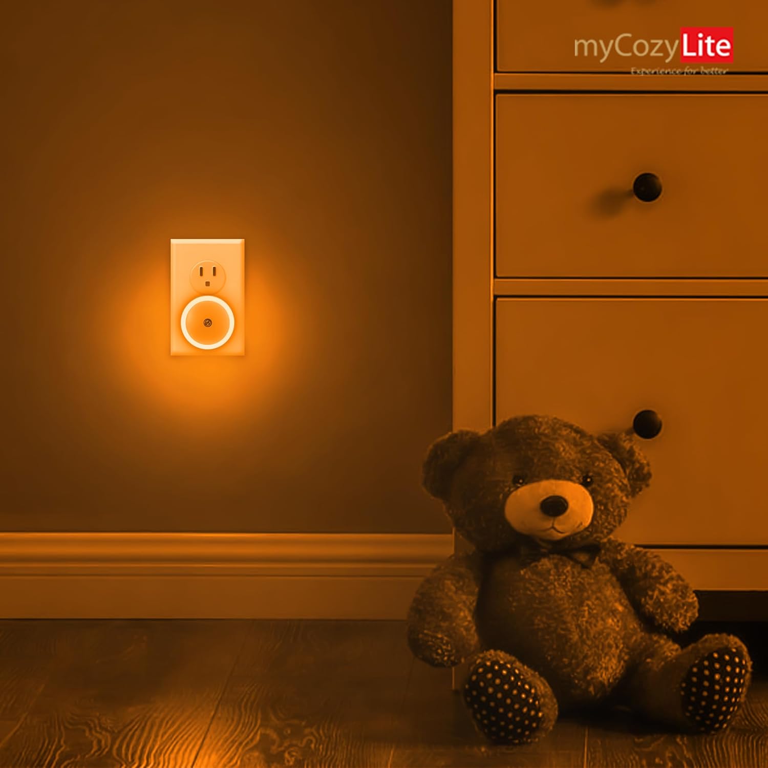 Lumina Amber Night Light – Wind-Down Ritual Companion for Bedroom and Bath, 1600K Sleep-Friendly Glow