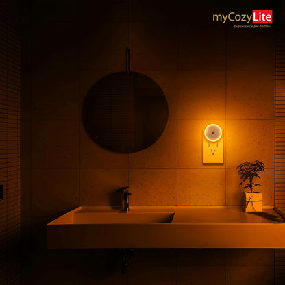 Lumina Amber Night Light – Wind-Down Ritual Companion for Bedroom and Bath, 1600K Sleep-Friendly Glow