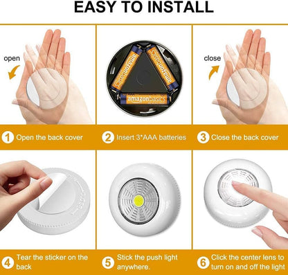 LuminAura LED Puck Lights – Cozy Living Room Decor Accent, Touch-Activated Ambient Glow
