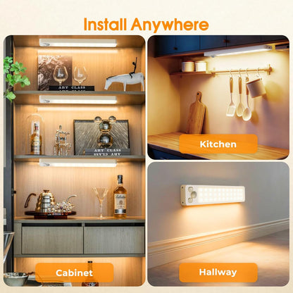 LuminBeam Motion Sensor Light – Safer Nighttime Bathroom Trips for Elderly and Kids, Wire-Free Under Cabinet LED