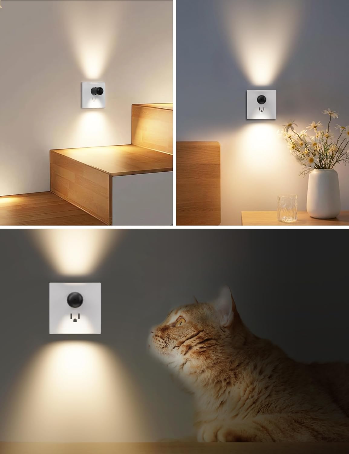 LumiNest 6-Pack Plug-in Night Light – Baby Safe Nursery Glow, Auto Dusk to Dawn Sensor for Kids Room and Shared Bathroom