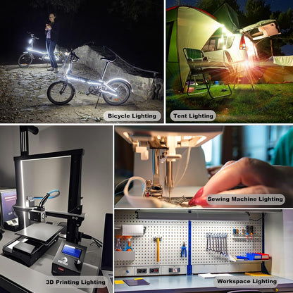 LuminGlow COB LED Strip – USB Task Light for Sewing Machine and Craft Desk, 5V CRI93+ Bias Lighting
