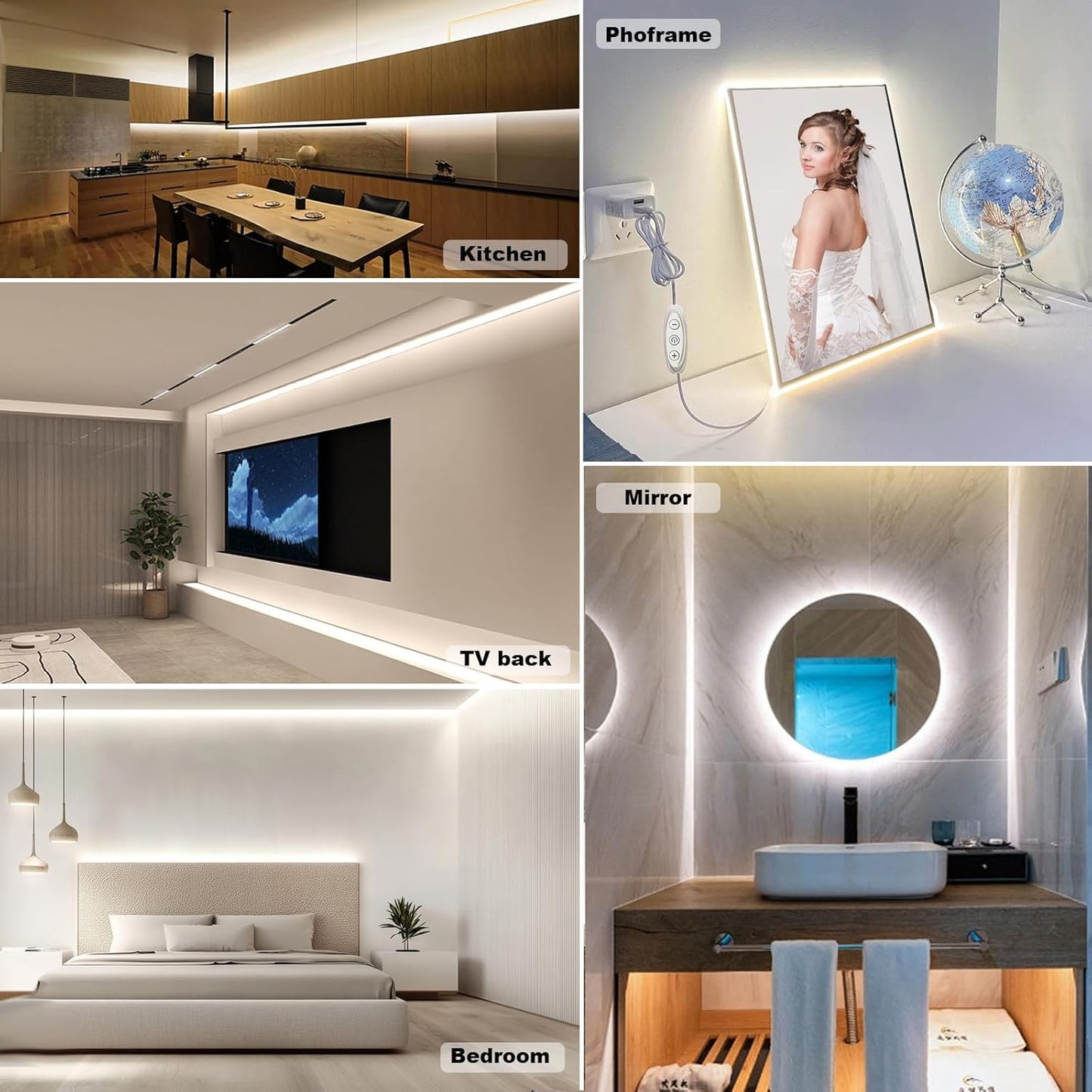 LuminGlow COB LED Strip – USB Task Light for Sewing Machine and Craft Desk, 5V CRI93+ Bias Lighting