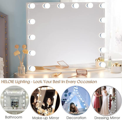 LuminGlow Hollywood Vanity Light Strip – Birthday Gift for Women, Dimmable LED Mirror Lights for Makeup Application