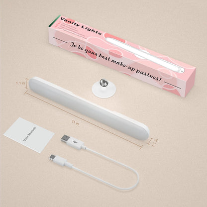LuminGlow Vanity Light Bar – Thoughtful Birthday Gift for Her, Cordless Rechargeable Makeup Lamp