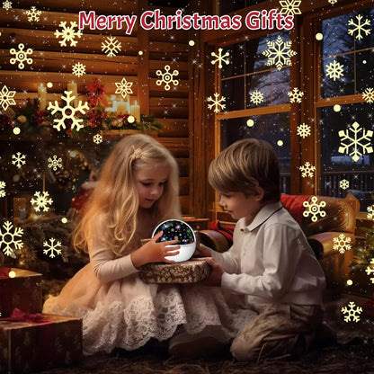 LuminoCrib Snowfall & Starry Night Light – Child-Safe Bedtime Projector for Nursery and Toddler Bedroom