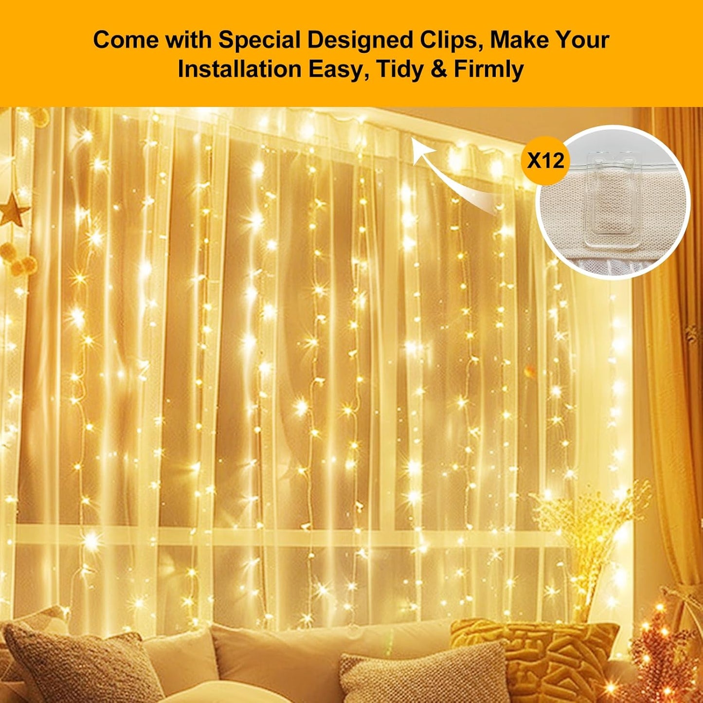 Luminos Glow Fairy Curtain Lights – Thoughtful Housewarming Gift for Women and Mom