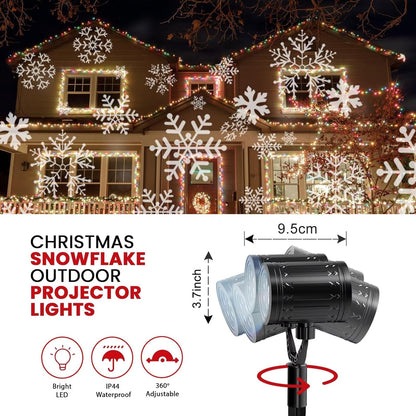 LUMINOUS Winters Night Snowflake Projector – Thoughtful Christmas Gift for Mom, Indoor Outdoor Holiday Décor Light