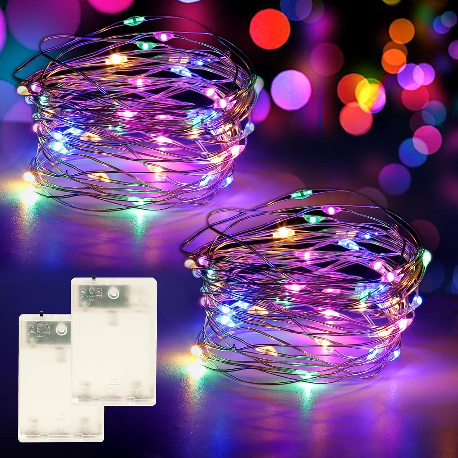 LuminStyle Fairy Lights – Cool-to-Touch Nursery Nightlight Alternative, Battery Powered 16.4ft