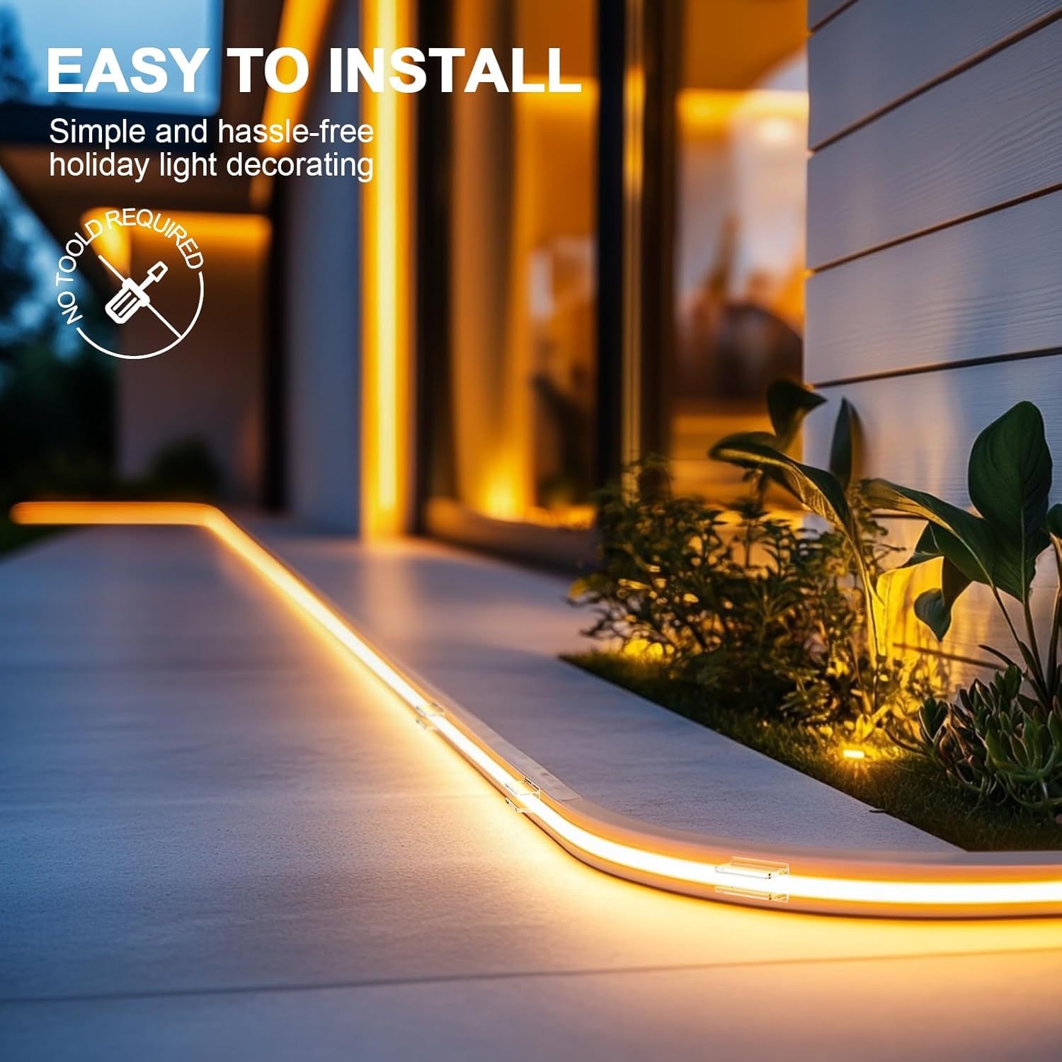 Lumistrip Clear Neon Rope Light Clips - Invisible Wall Mounting for Bedroom Ambient LED Decor