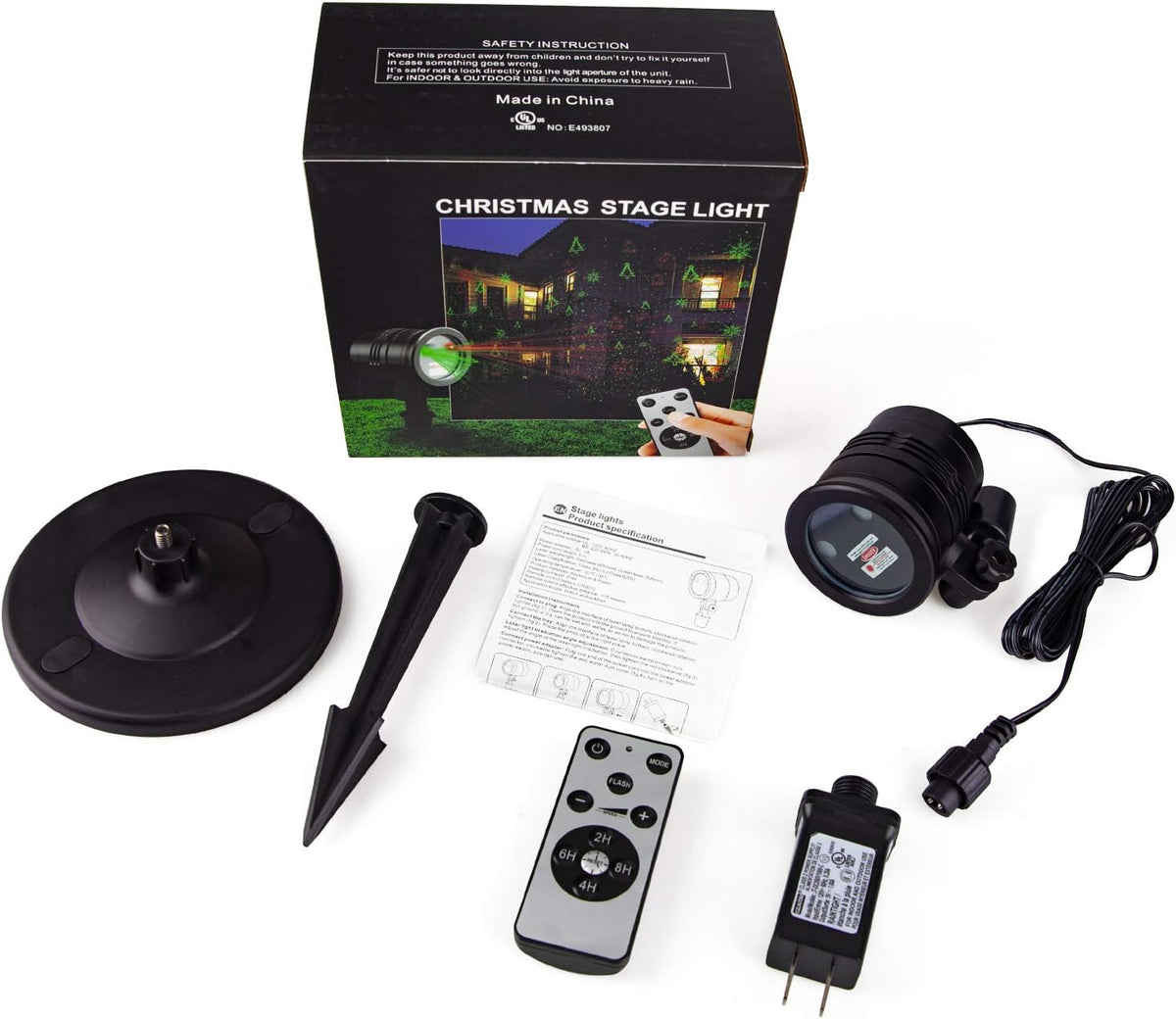 LumiVue AuroraStar Holiday Projector – Christmas Mood Lighting for Living Room & Bedroom Decor, Red and Green Star Show