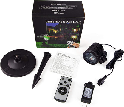 LumiVue AuroraStar Holiday Projector – Christmas Mood Lighting for Living Room & Bedroom Decor, Red and Green Star Show