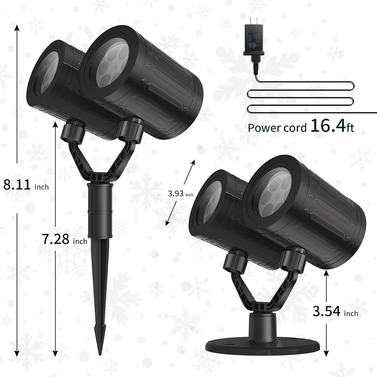 Lumora Glow Snowfall Projector Lights – Cozy Living Room Ambiance for Christmas Tree Side Display