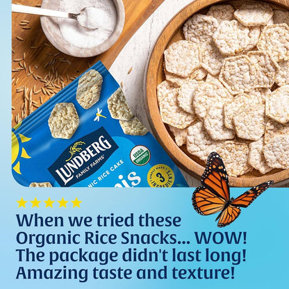 Lundberg Organic Rice Cake Minis – Thoughtful Hostess Gift for Party Platters, Original Sea Salt