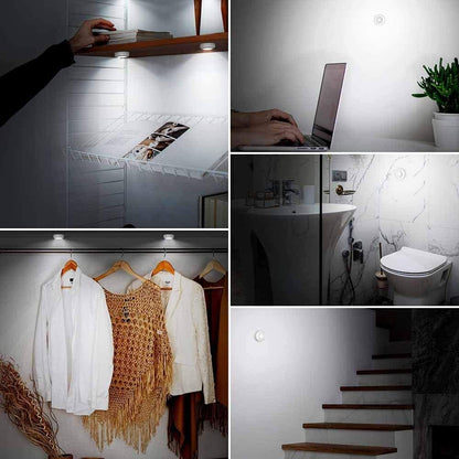 LUXMOM Tap Light Push Lights – Battery Operated Night Light for Stairs and Hallways, Fall Prevention for Elderly at Home