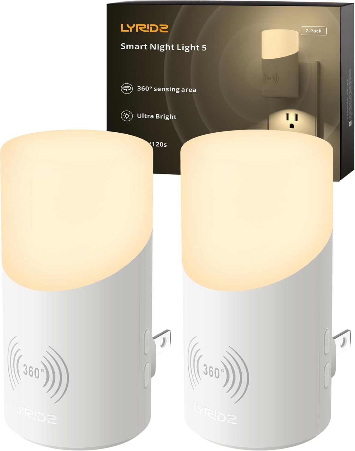 Lyridz LED Plug-in Motion Night Light – Safer Flameless Alternative to Candles for Nighttime Hallway and Bathroom Navigation