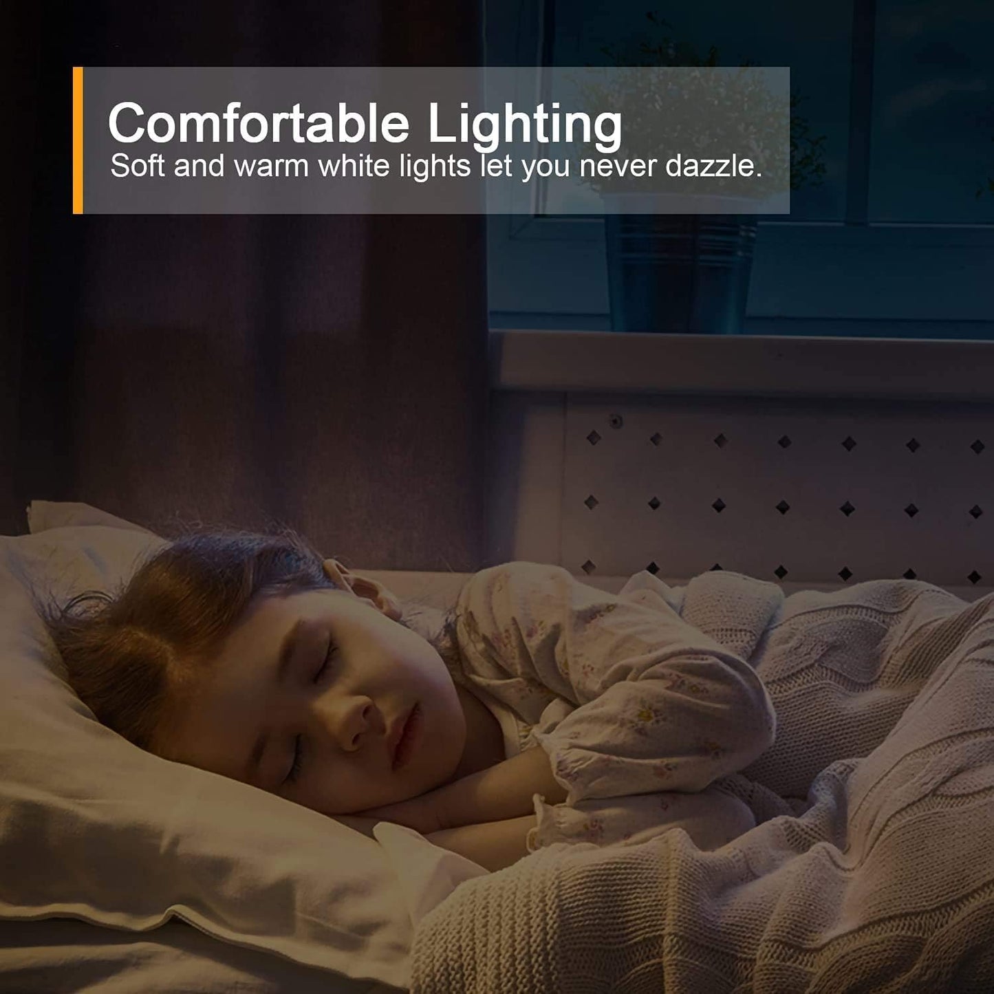 Lyridz Rechargeable Baby Night Light for Nursery and Bedroom, Soft Warm Glow Motion Sensor Light That Won't Wake Sleeping Toddlers