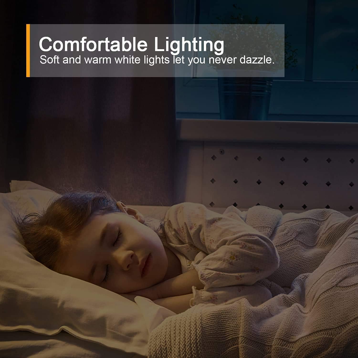 Lyridz Rechargeable Baby Night Light for Nursery and Bedroom, Soft Warm Glow Motion Sensor Light That Won't Wake Sleeping Toddlers
